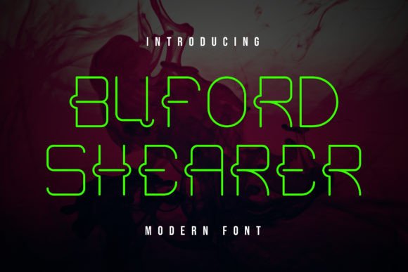 Buford Shearer: A Modern Sharp Display Font for Web Design