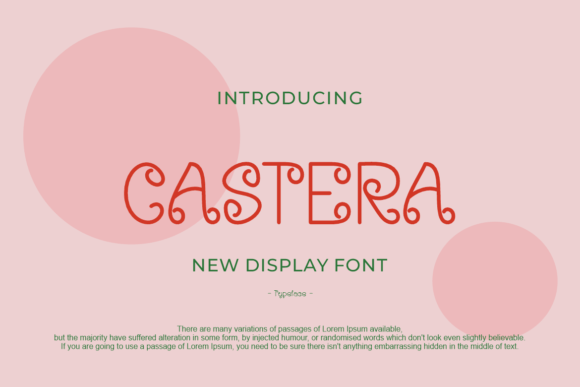 Castera: A Curly Display Font That Brings Pages to Life