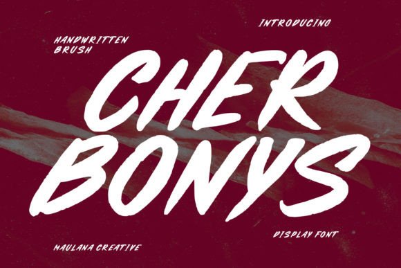 Cherbonys: A Slanted Display Font for Campaign Creatives