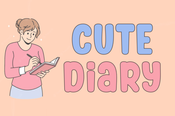 Cute Diary: A Playful Display Font for Makers and Creatives