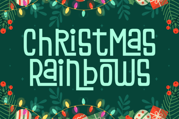 Designing with Christmas Rainbows Display Font