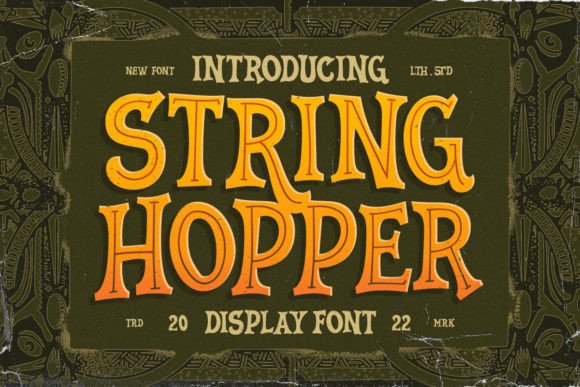 String Hopper: A Vintage Display Serif Font for Web Design