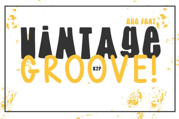 Vintage Groove Duo: A Retro Display Font for Branding